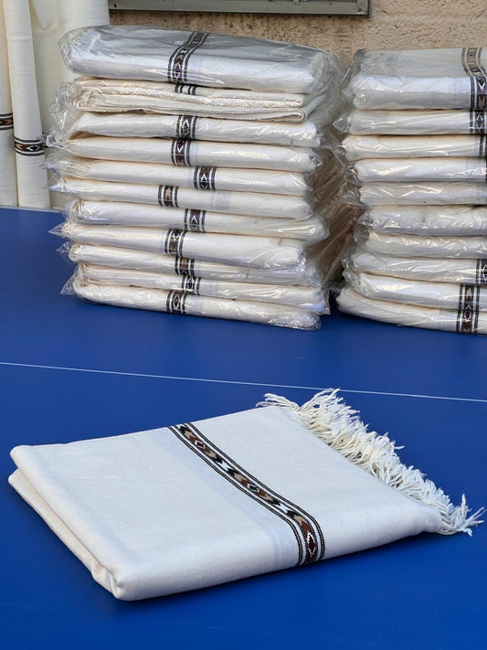 Swati Woolen Shawls - Double  Wool | Bold Border | 7/3 DBB