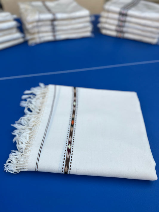 Swati Shawls| 7 Rangi Dotted Border | 750 gm