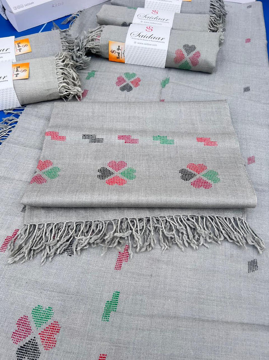 Light Grey - Swati Shaw l Ladies Khaddi Embroidery | KKC11