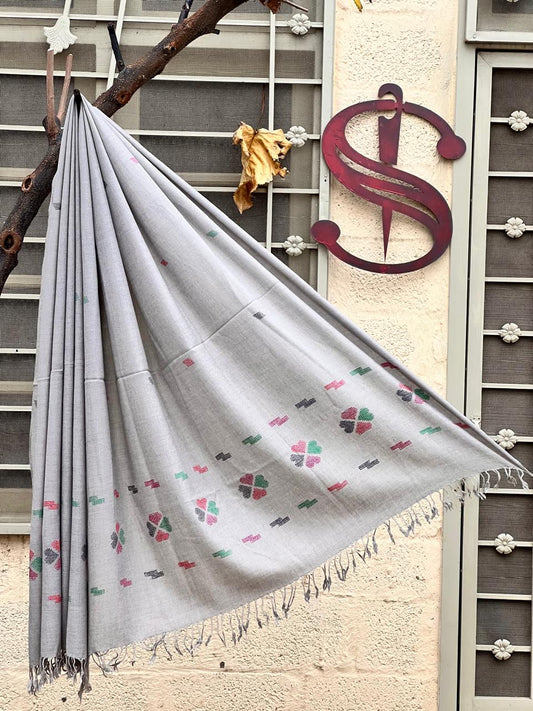 Light Grey - Swati Shaw l Ladies Khaddi Embroidery | KKC11